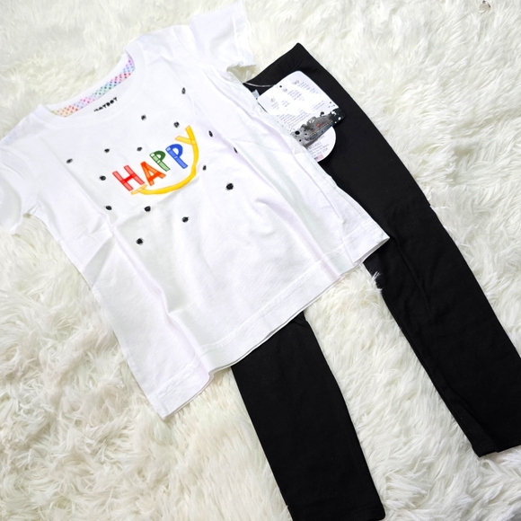 Dot Dot Smile Other - Dot Dot Smile happy two piece set. Short sleeve shirt and leggings nwt